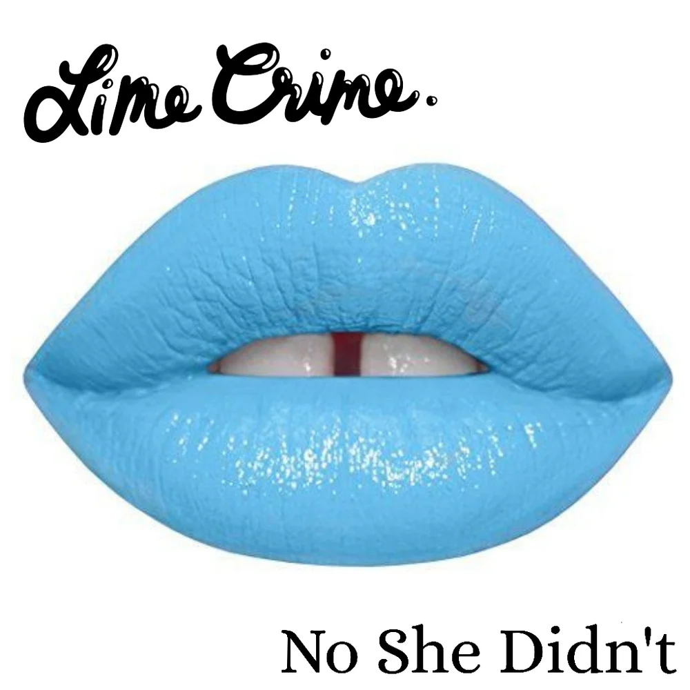 Lime Crime - Unicorn Lipstick - RARE - No She Didn't - Blue Discontinued